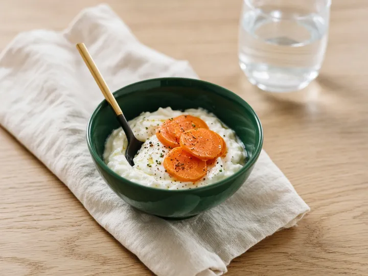 Bariatrik cerrahi sonrası küçük porsiyonlu, protein ağırlıklı bir kase